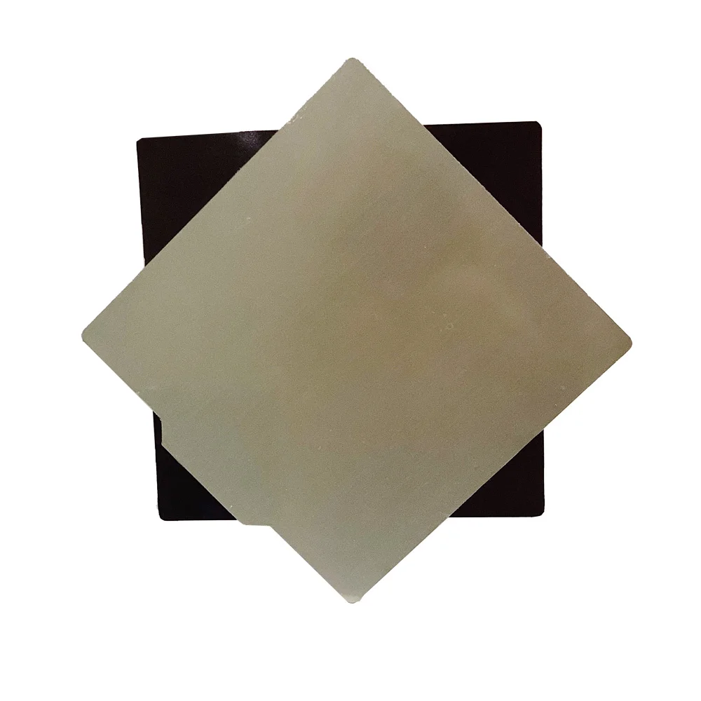 Plaque d'impression en verre borosilicate 310 x 310 x 4 mm.