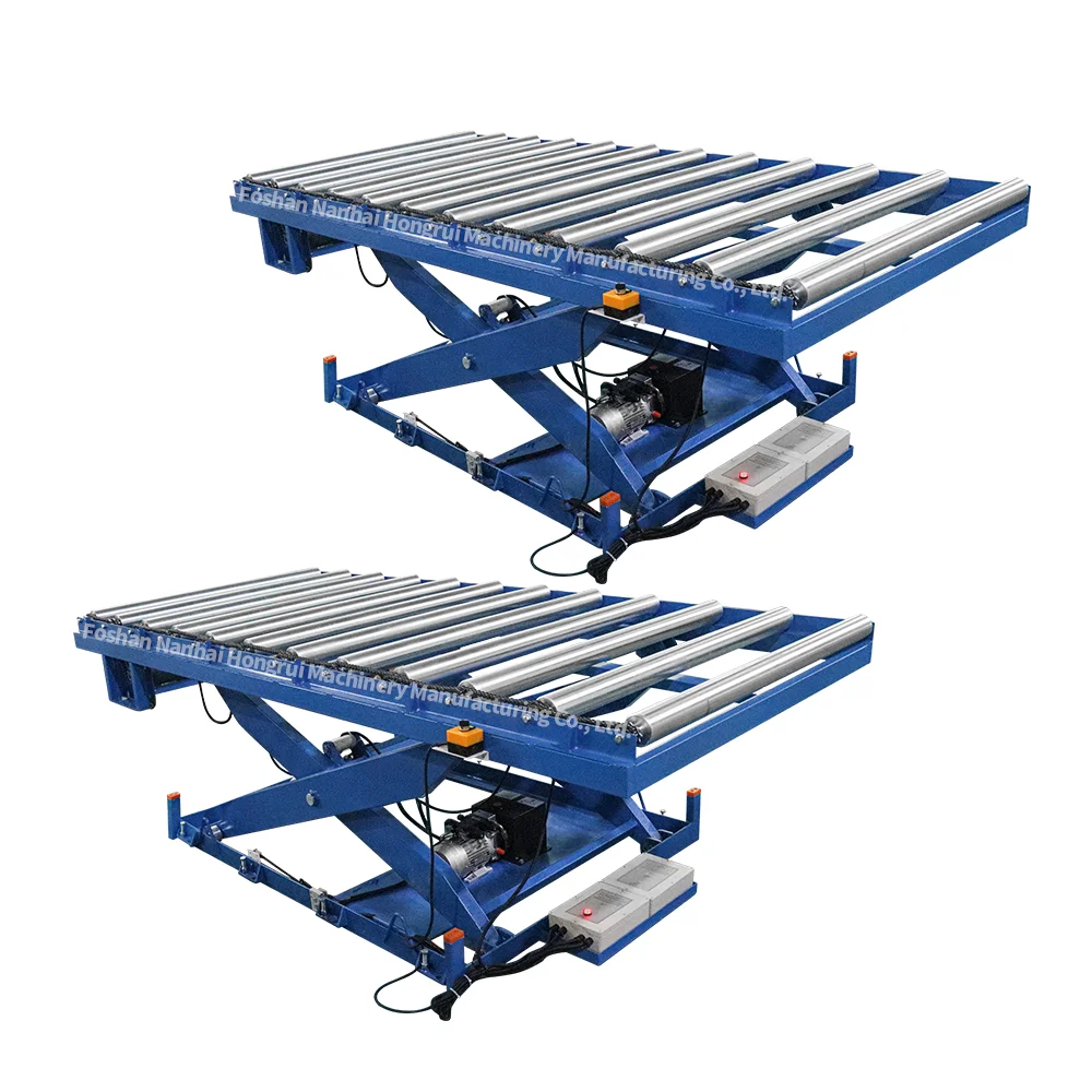 Loading 1000kg 1500kg 3000kg Cargo Foot Switch Control Lifting Platform