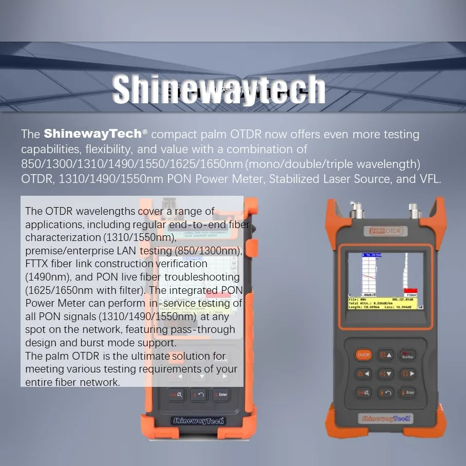 Otdr Shineway Optic Cable Tester Otdr-s20ae Optical Time Domain ...
