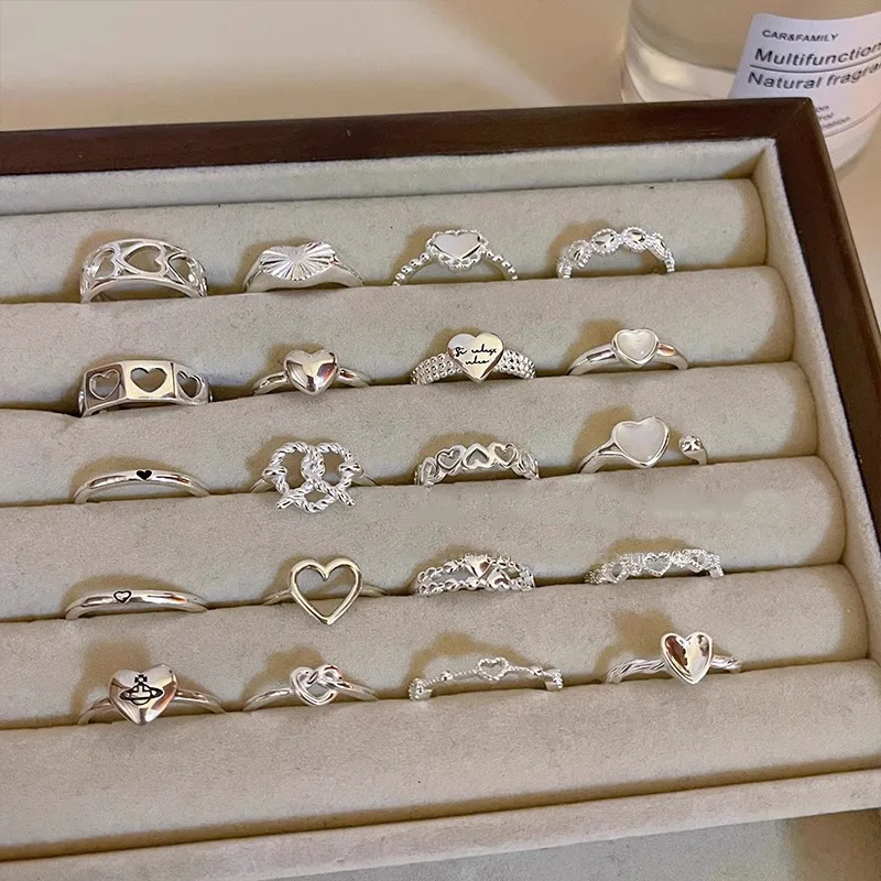 Plain Ring Female Opening Adjustable Non-fading Niche Design High-end Light Luxury Versatile Wholesale Jewelry Lovely Ring