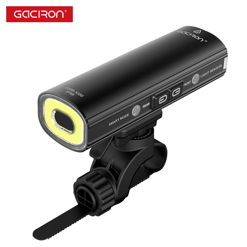 Gaciron USB Rechargeable Flashlight V20S-1000 Torch Bike Headlight