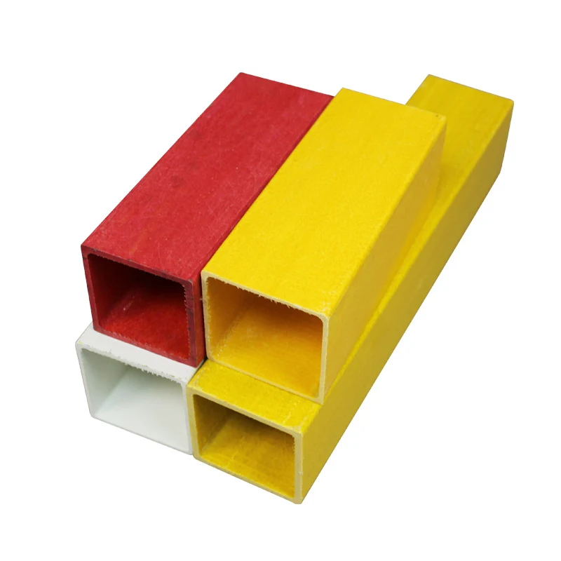 Customized Pultruded Fiberglass Rectangular Tubing Reinforce Plastic  square FRP Tubing
