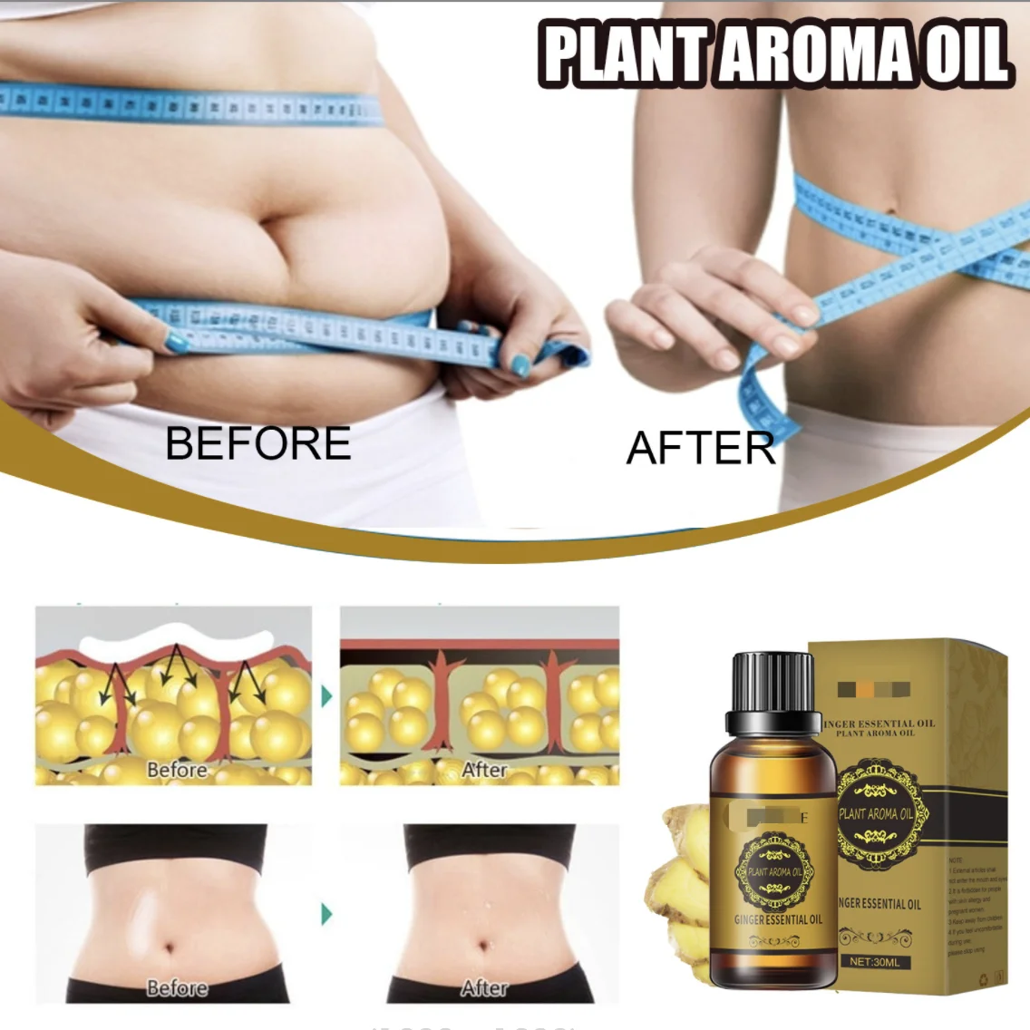 Wholesale African Women Weight Loss Ginger Slimming Oil for Belly Fat Ginger  Detox Oil Anti Cellulite Lymphatic Body Relax Oil| Alibaba.com