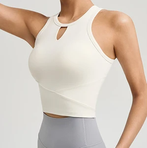 Custom High Quality Quick Dry Soft  Silky Touch Yoga Tank Top with Breathable Fabric for Running & Fitness