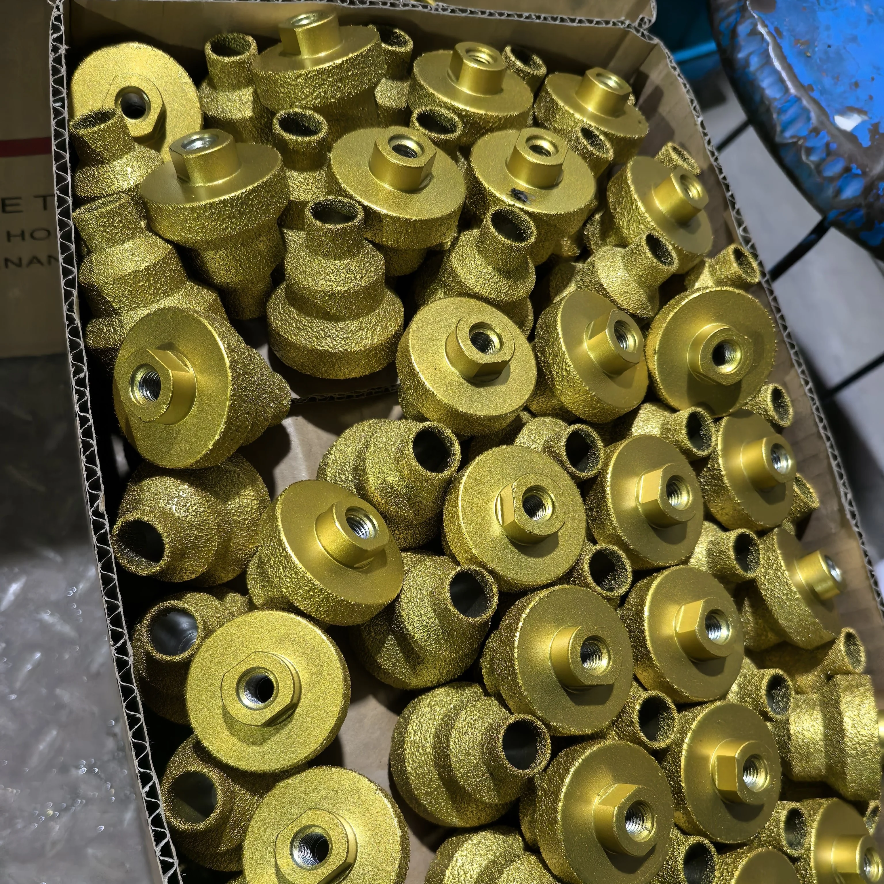 Diamond Brazed Multi-layer Conical Reamer for Wet and Dry Operation Tile Marble Trimming Tool Concrete Chamfer M10 M14 5/8-11