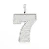 Pendentif numéro 7/Or blanc