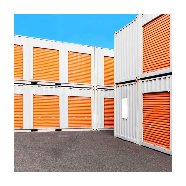 Greevel 20ft 40ft Steel Self Storage Shipping Container Warehouse with Roller Shutter Doors