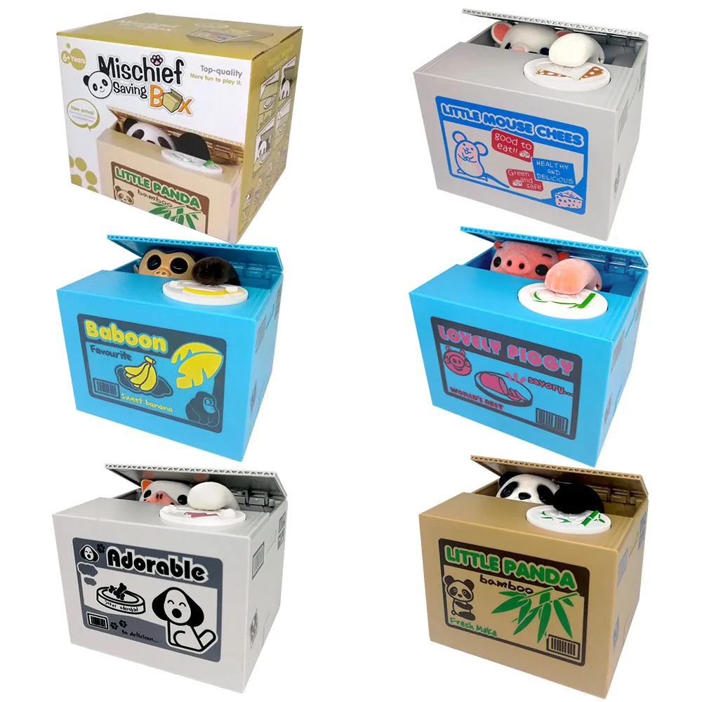 Cute Automatic Cat Piggy Bank - Itazura Money Box for Kids