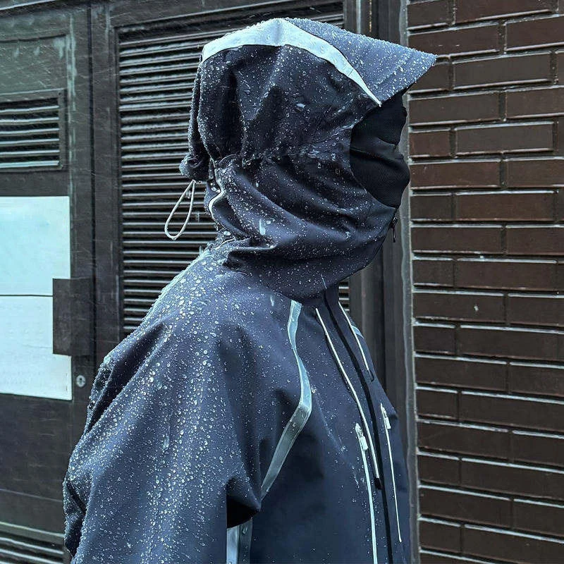Oem Custom Zip up Outdoor Softshell Water Resistant Waterproof Windproof Hiking Ripstop Nylon Casual Mens Windbreaker gallery 2