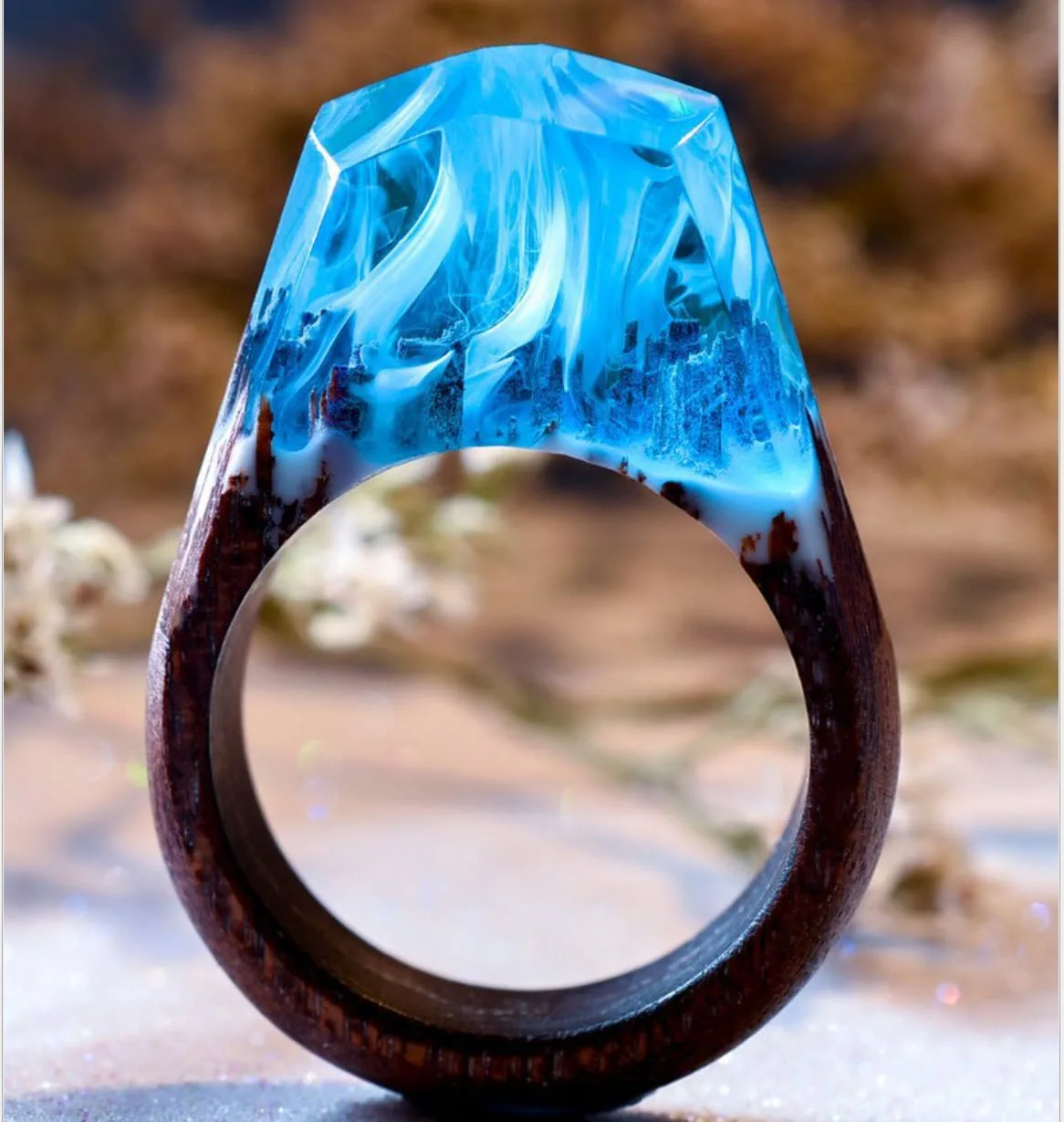 Bijou Bague A La Mode 2020 Bagues En Bois En Résine Pour