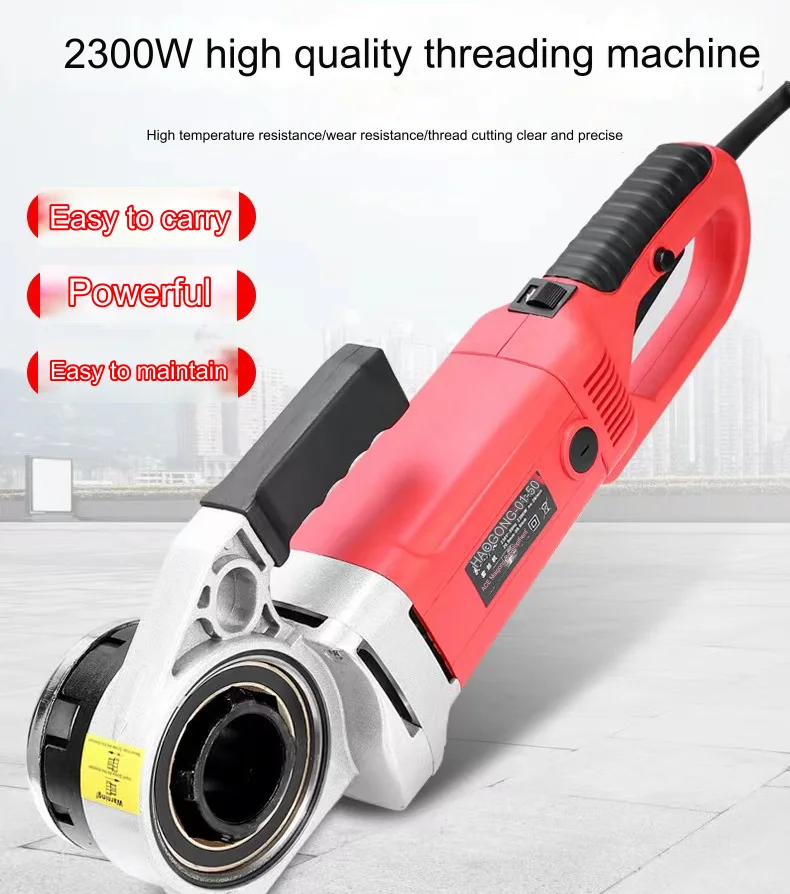 Wholesale Handheld Threading Machine 2300W Type 50 Pipe Galvanized Pipe Threader Portable Electric Threading Machine
