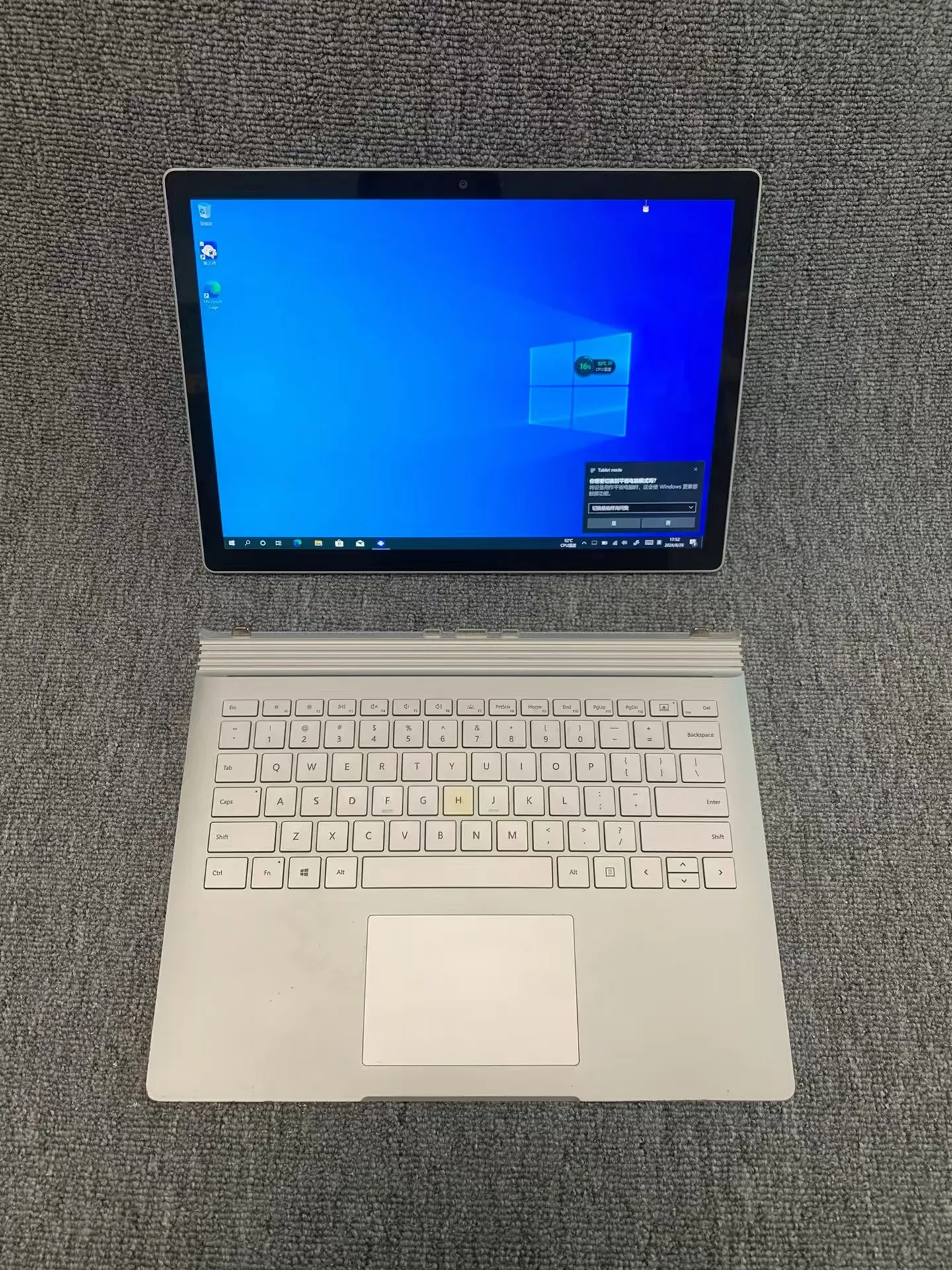 Portable 2 in 1 Slim Laptop Surface Book2 I7 8650U GTX1050 Touch
