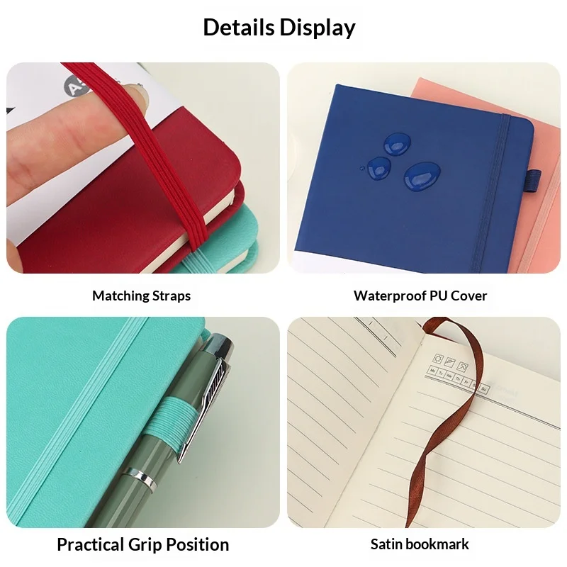 Dot Print Notebook A5 Strap Business Office Customized Logo for Our EnterpriseStudent handbook preview 3