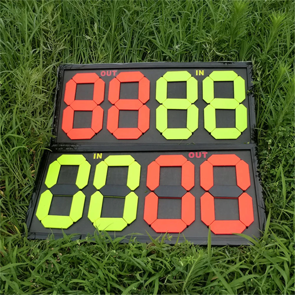 Super Quality Orange and Yellow 2-Sided Digital ABS 62x29cm Football Soccer Substitution Board Kangsong KSE-011A