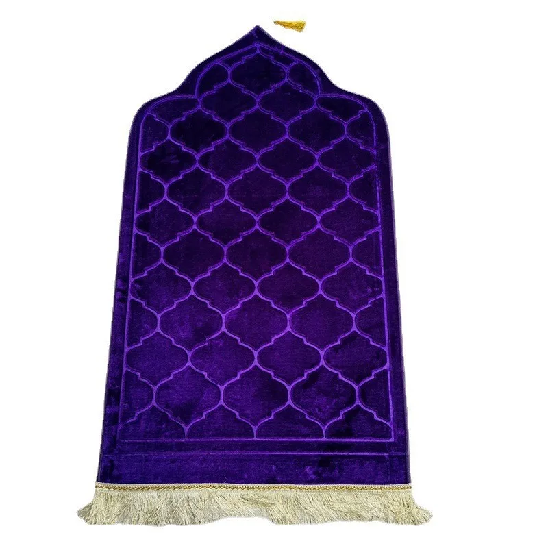 Tapis de prière musulman islamique en mousse épaisse, tapis de prière islamique en polyester, tapis rectangulaires modernes_voghion.com