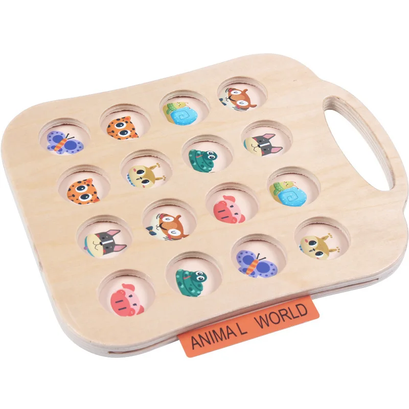 Juego De Memoria De Ajedrez De Madera – 24 Piezas De 6 Colores Con Dado, Juguete Montessori Para Niños De 3 A 5 Años, Desarrolla La Memoria Y Coordinación