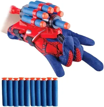 Spider Man Shooter Toy, Spider Kids Plastic Cosplay Launcher Glove Movie Launcher with Wrist Toy Set