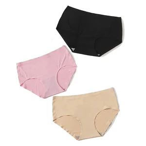 Wholesale Sexy Seamless Female Briefs Soft Spandex One-Piece Panties Breathable Low-Rise Thongs for Women Size XL