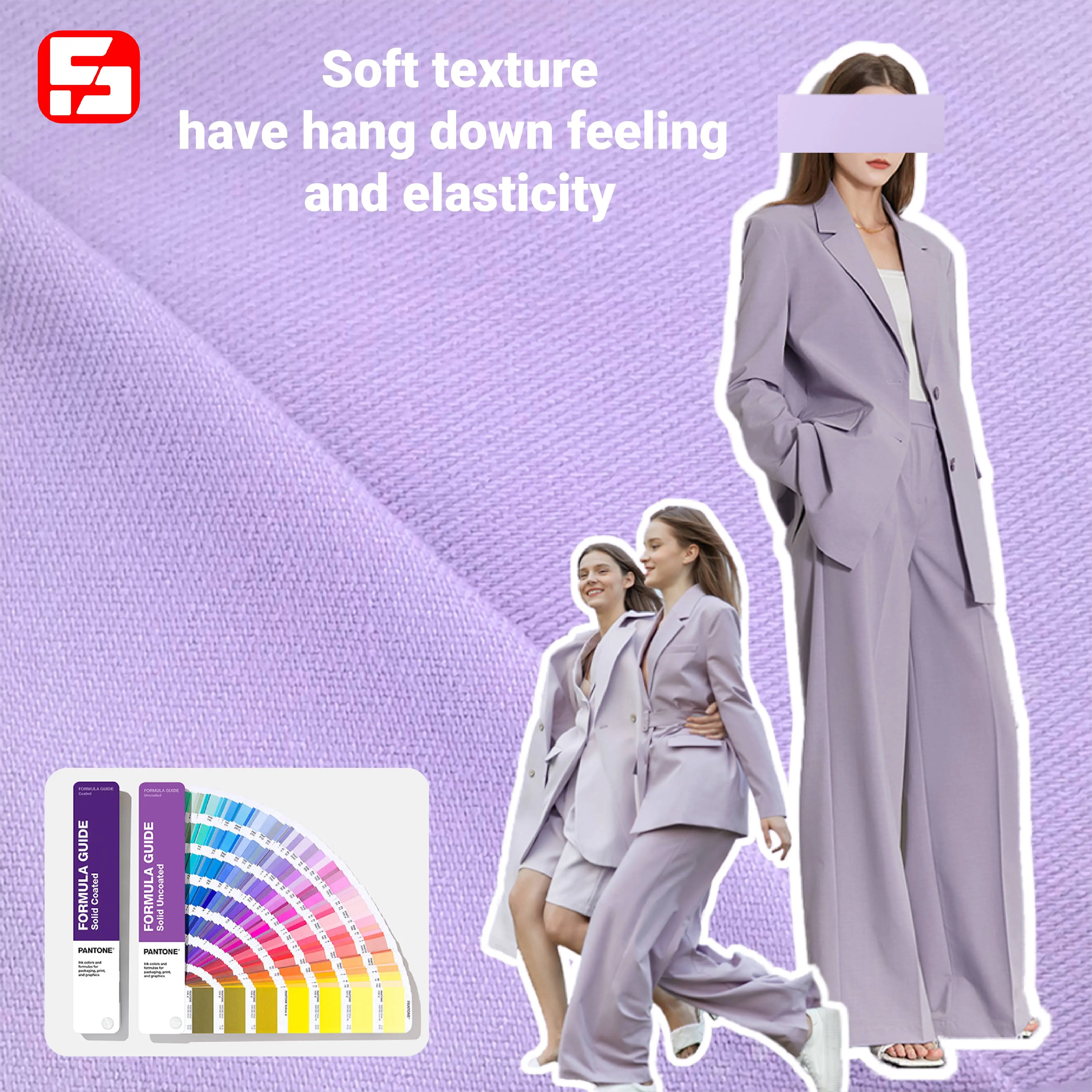 Деловая текстильная ткань, сырье из полиэстера, вискозы, спандекса, тканая ткань, вискоза/полиэфирная ткань для женской одежды