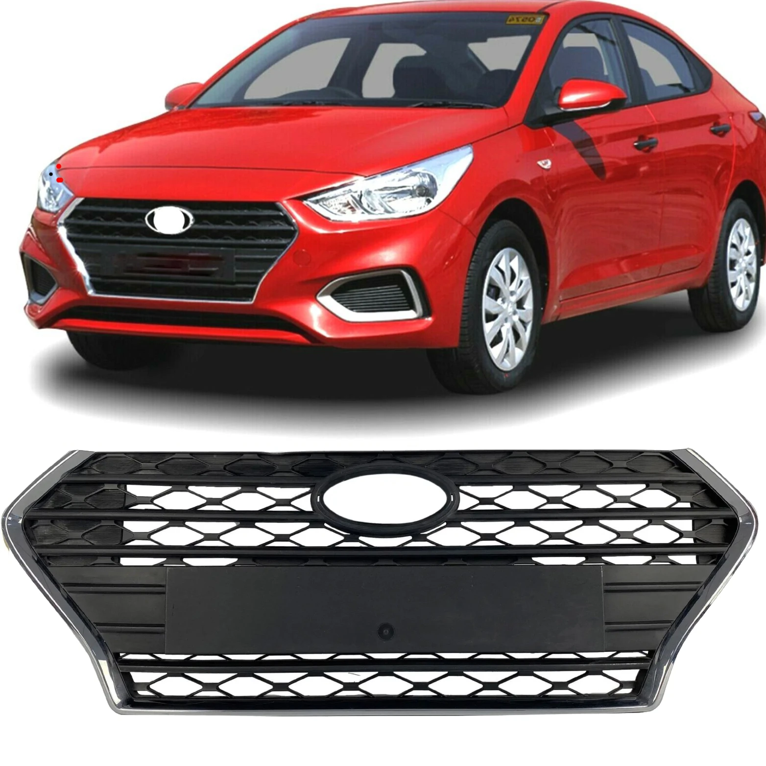 car Center Grill Front Bumper Upper Grille for hyundai accent 2018 oem 86351-H6000