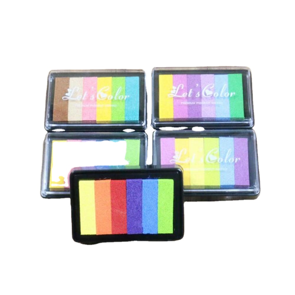 5 цветов градиентная Радужная чернильная Подушка Детская развивающая игрушка уплотнение Премиум пигментные губчатые