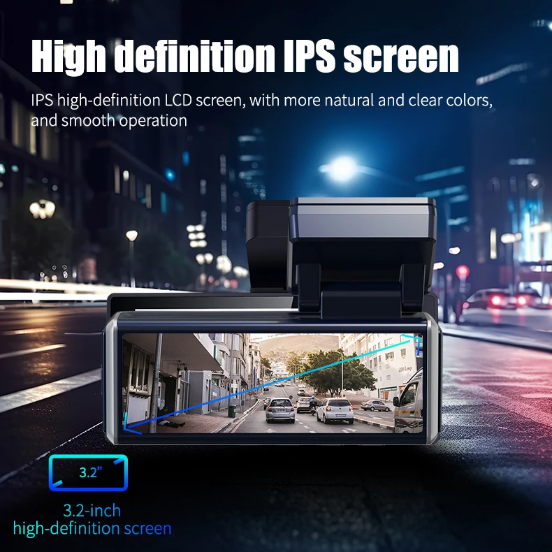 4英寸2k前后1080p仪表板凸轮2K 1440P双前后车载DVR WiFi内置全球定位系统语音控制24h停车监视器