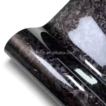 High Glossy Forged Carbon Grey PPF Car Wrapping Vinyl Carbon Fiber Side Mirror Covers Motorcycle Stickers Decals High Car Films