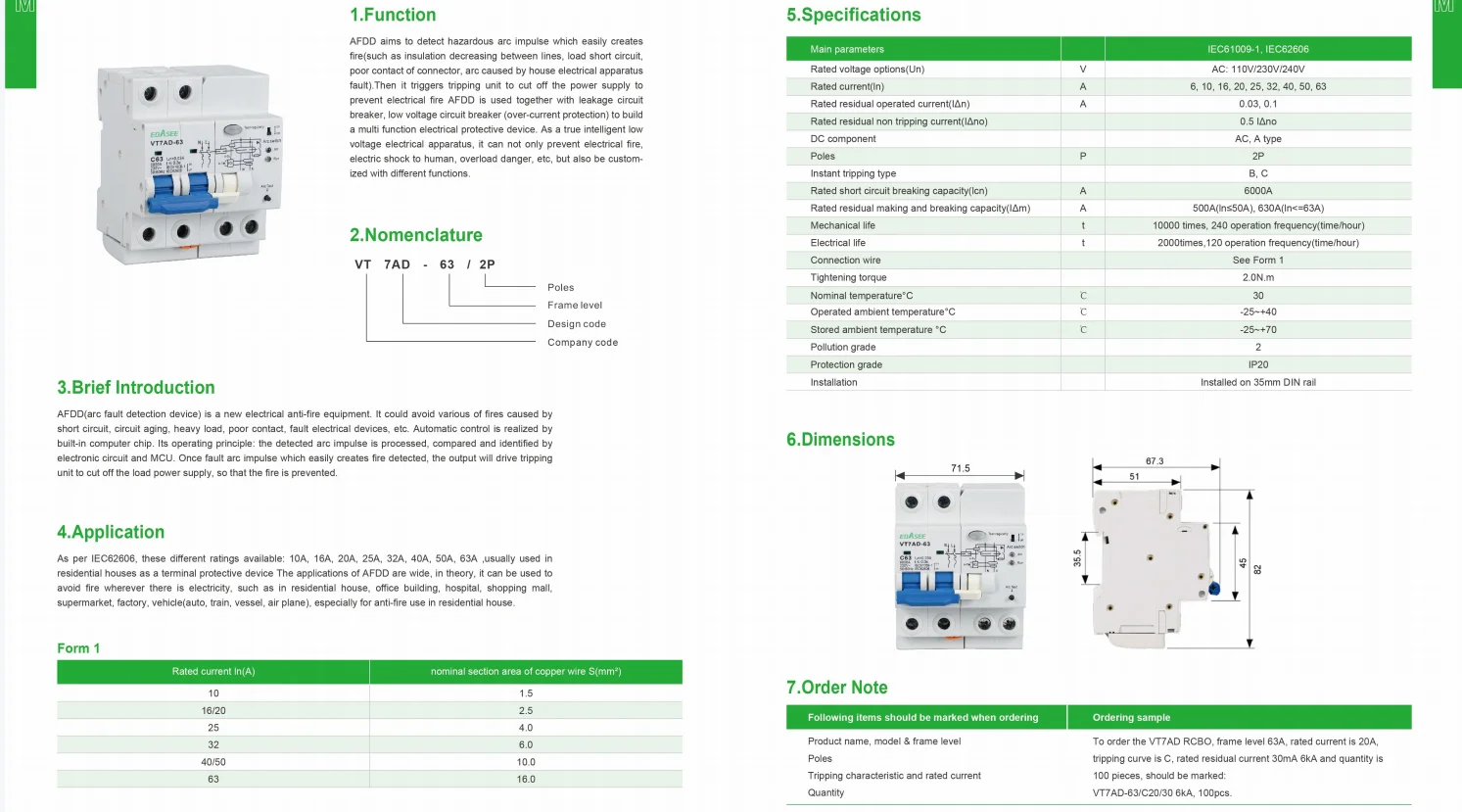 Afdd Afci Electrical Circuits Breaker Arc Fault Circuit Interrupters