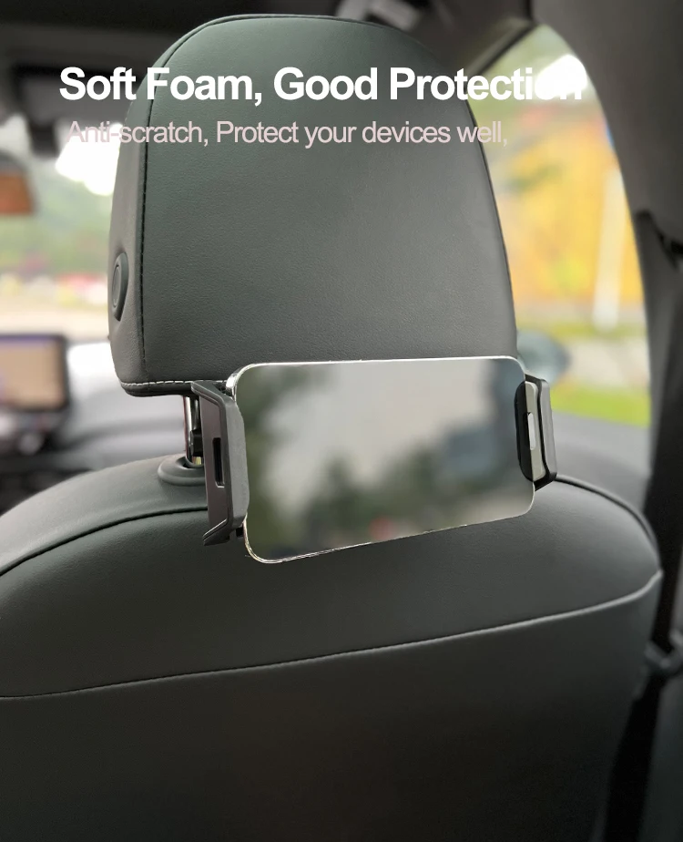 2023 New Trend Car Back Seat Backseat Headrest Mobile Phone Mount