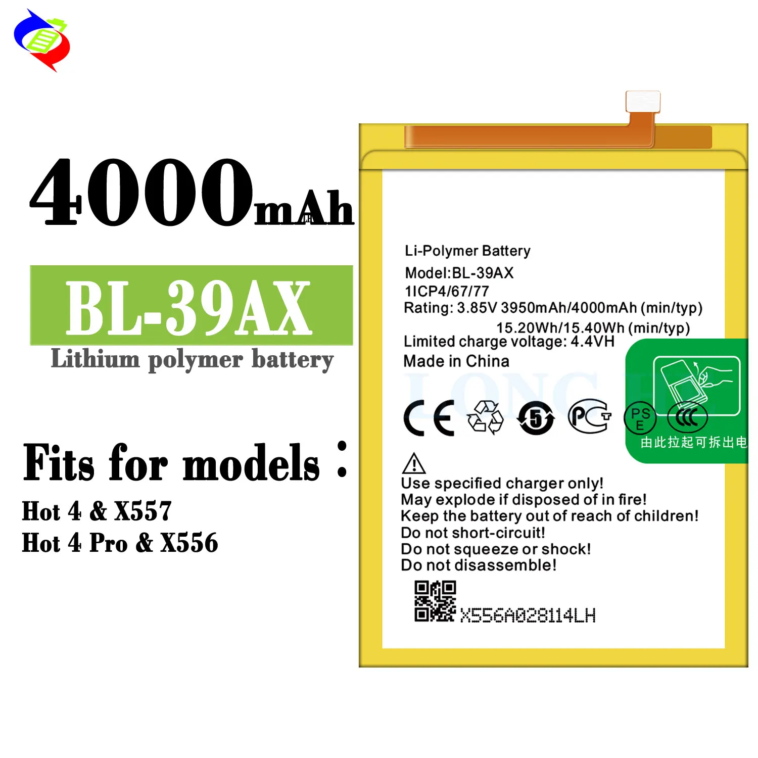 Infinix X557 Battery Infinix Hot Pro Battery Replacement BL-39AX
