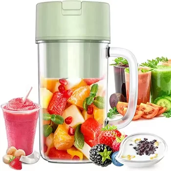 Portable 500Ml Mini Rechargeable Electric Mixer Extractor Fresh Bottle Juice Portable Blender Juicer Cup With Lid And Handle
