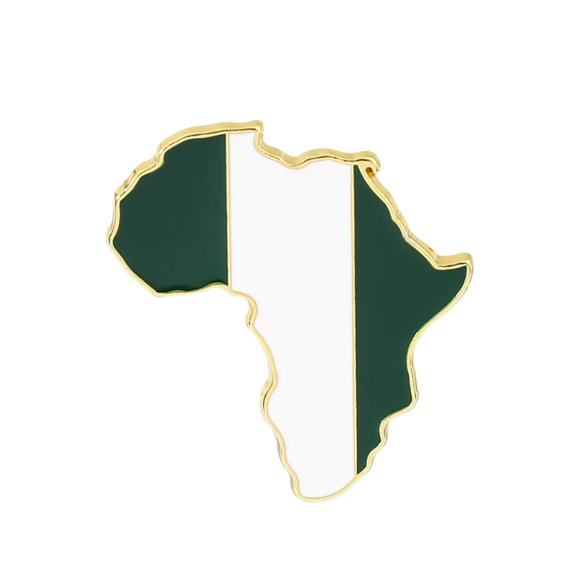 20 Years  Factory Stock Metal Map Brooch Africa Map Enamel Lapel Pin Nigeria Flag Pin Metal Badge Craft Gift