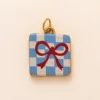 Blue grid bow