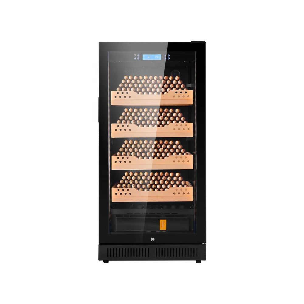 High Quality Wooden Custom Large Storage 228L Cedar Wood Cigar Humidor Cabinet