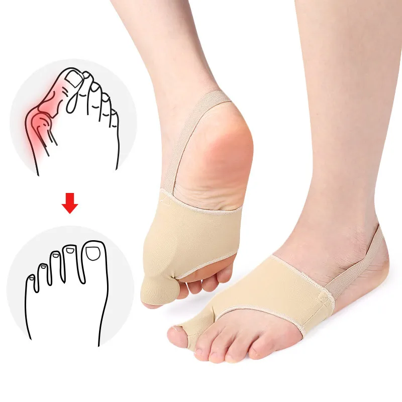 High Quality SEBS Elastic Soft Thumb Valgus Correction Comfortable Cloth Forefoot Pad