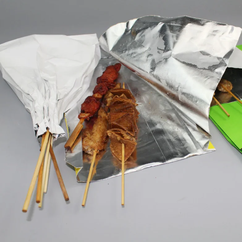 Customized Disposable Food Grade Greaseproof Paper Aluminum Foil Bag