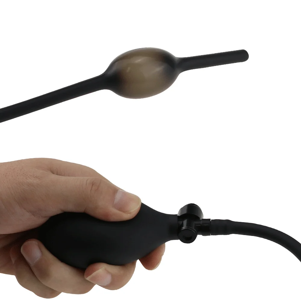 Urethra Catheter Dilator Inflatable Expandable Horse Eye Stick Silicone Penis Plug Male Masturbator Trainer Sex Toys for Men