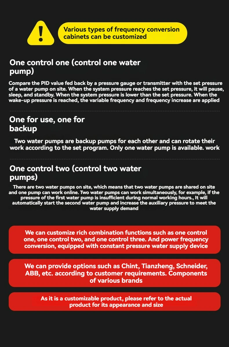 Inverter 790 Power Variable Frequency Constant Pressure Water Supply Variable Frequency Cabinet