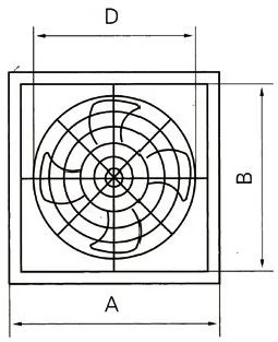 Square Axial Exhaust Fan, 230V, Steel, 1450RPM - detail 20