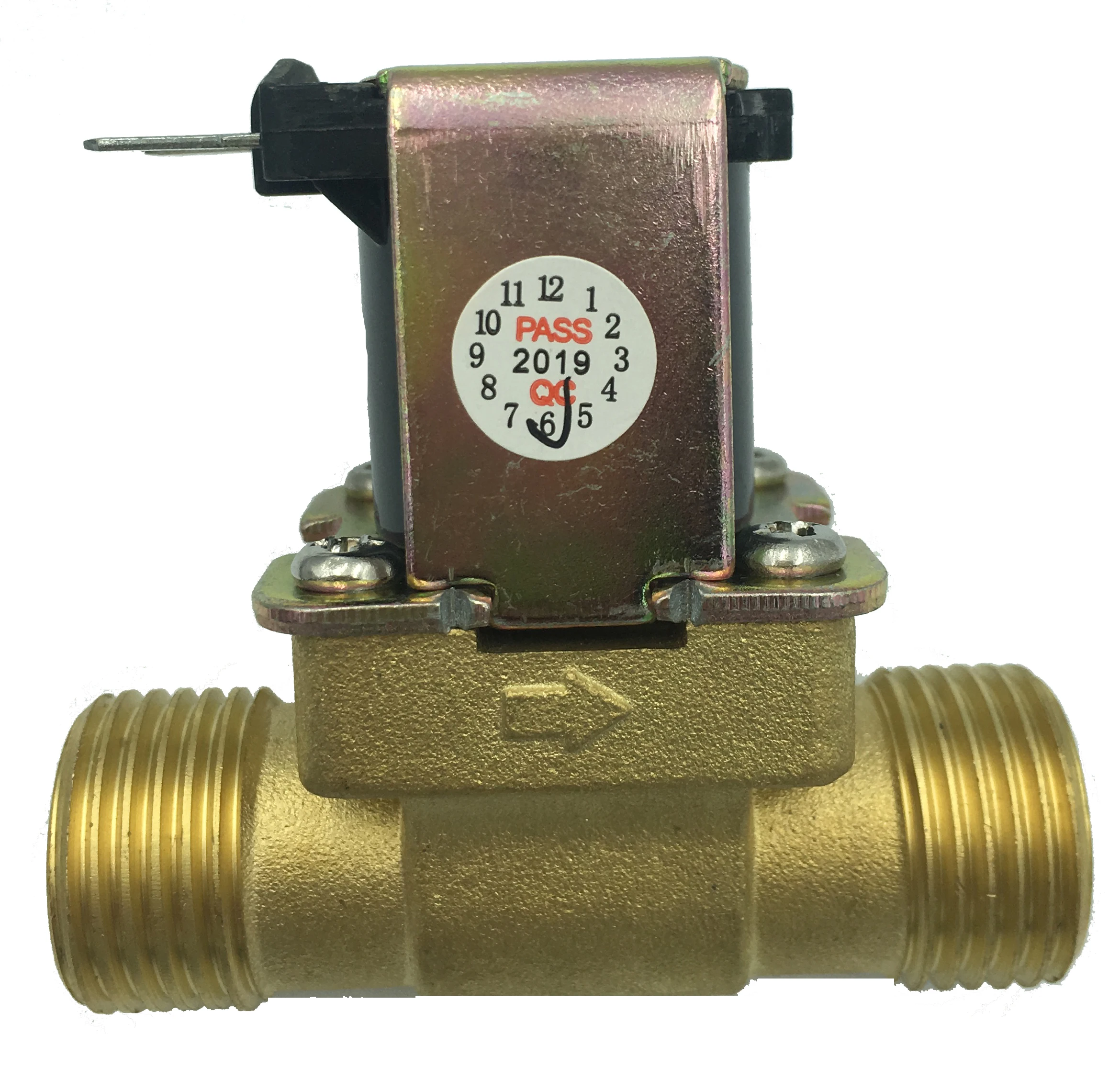 DC12V DV24V DC220V Brass Water Solenoid Valve for Hot Water Heater Control Meter 