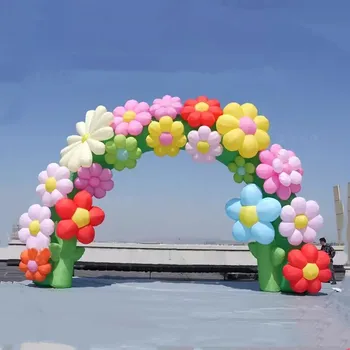 Pretty Wedding Inflatable Flower Arch Inflatable Archway For Event Entrance Decoration