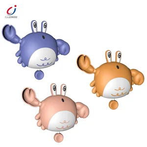 Best Seller Toddler Floating Bathtub Kids Baby Water Toys Tub Plastic Bath Crab Pull Rope Swimming Crab Wind up Bath Toy