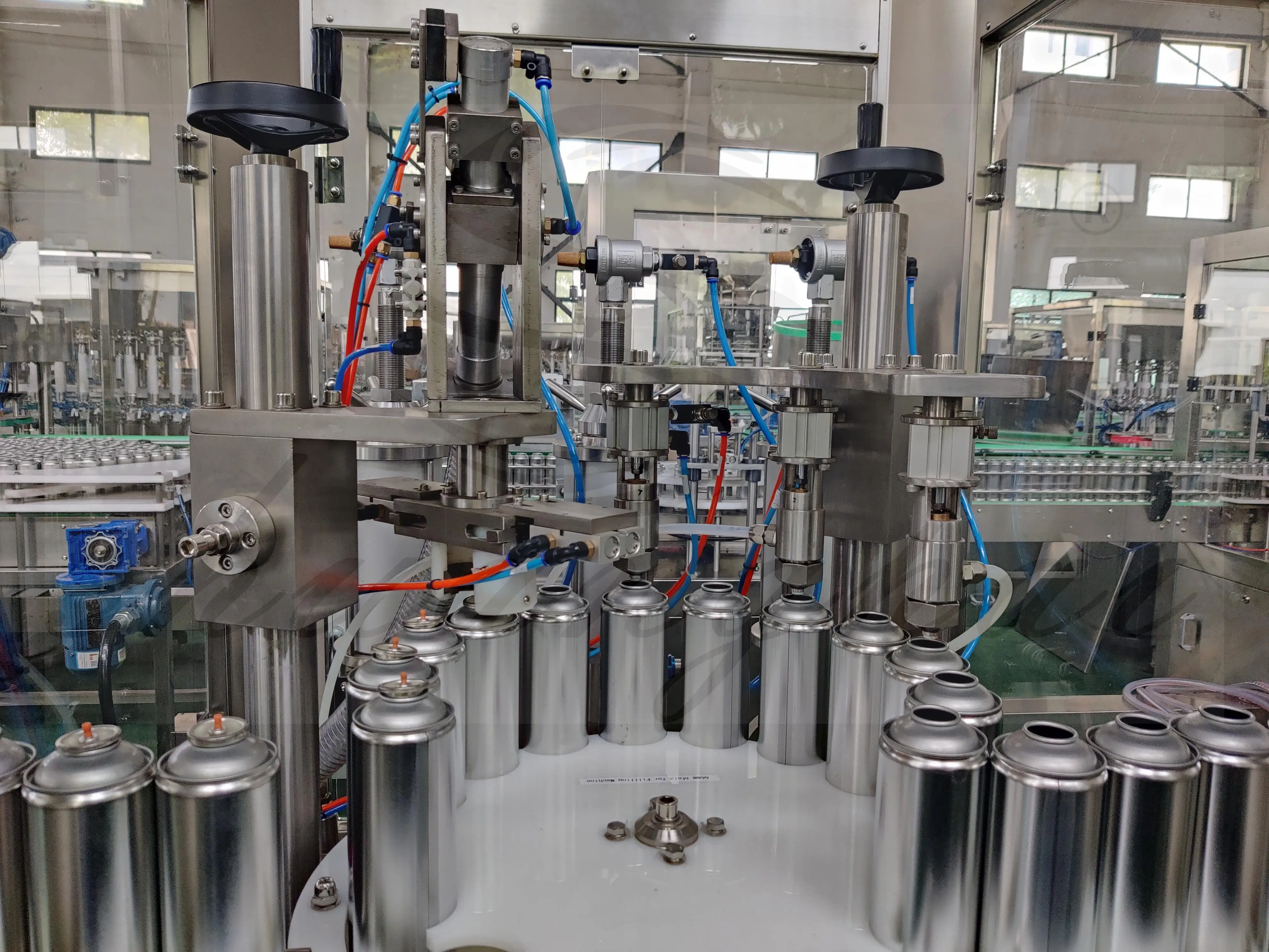 Automatic Aerosol Filling Machine Aerosol Cans Filling Machine Fire Extinguishers Air Freshener Filler supplier