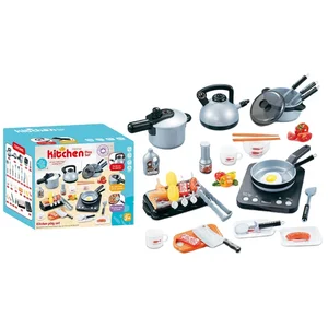 ITTL Education Children's Kitchen Set Toy Pretend Play Cooking Game with Light Sound Music Early Learning Kitchen Toys for Kids