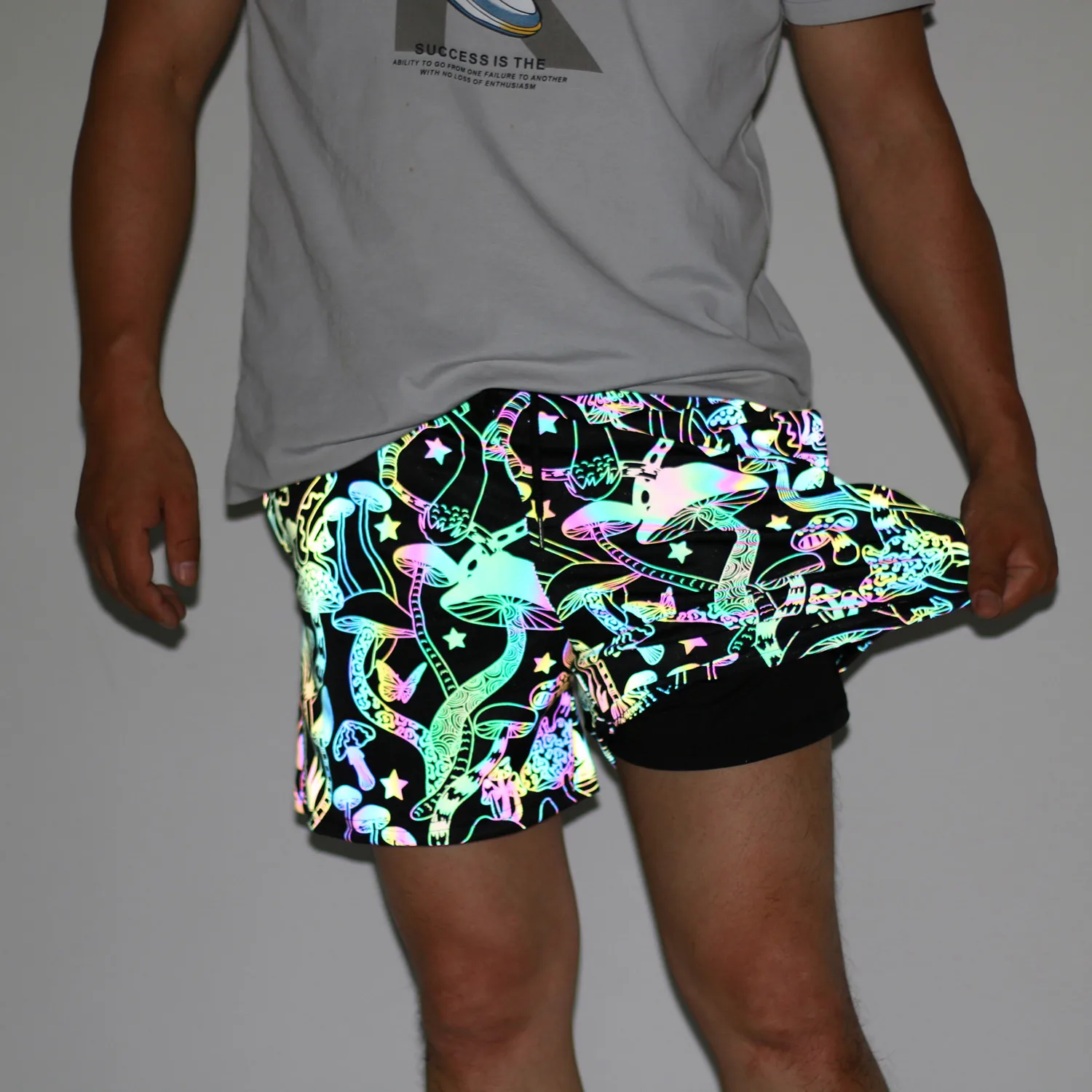 Zebra Skin Patterns Evening Vision Reflective Iridescent Jogger Trunks ...
