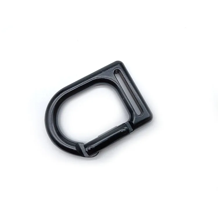 Black Tention Zinc Alloy Strap Buckle Making Accessories Yoga Swivel Snap Hook Carabiner Webbing Carabiner