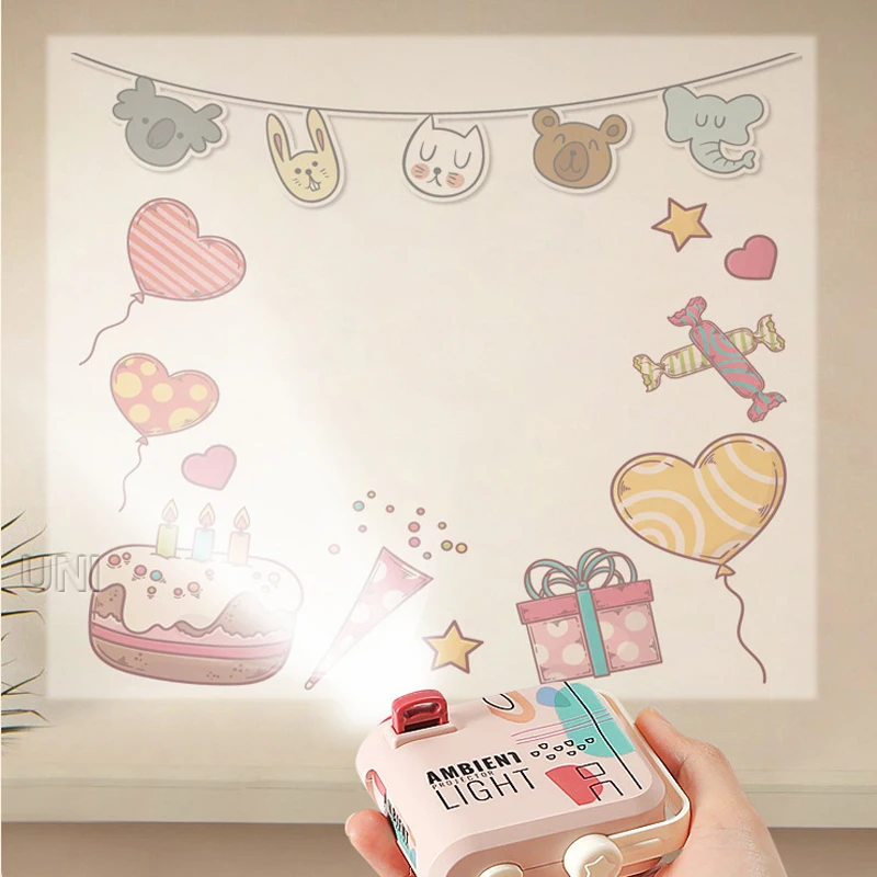 Kid's Atmosphere Projector Creative Educational Toys Party Birthday Decoration Gift Cartoon Mini Projector Toys for Children