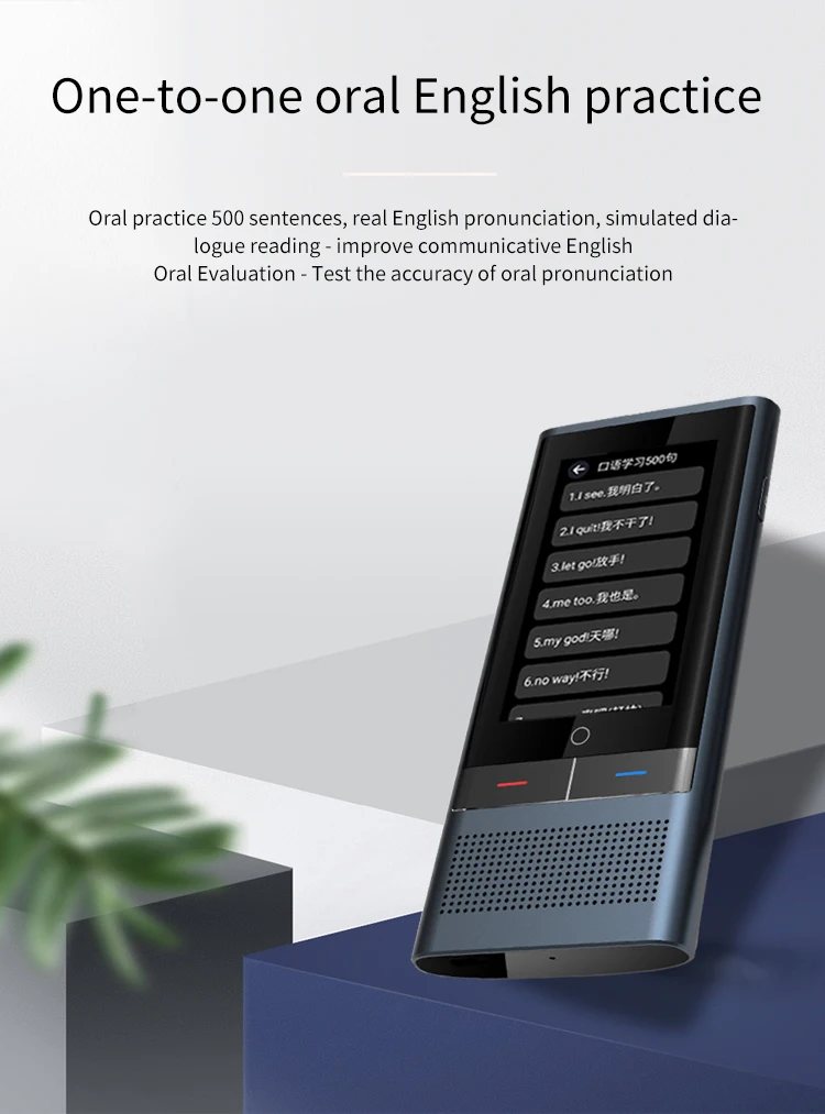 Portable AI Voice 138 Languages Mini Translator Intelligent Pocket Device for Travel Study Business