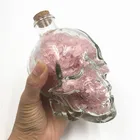 Bottle Crystal Decoration Crystal Wholesale Water Bottle Shaped Of Skull Infused Crystal Gravel Stone Crystal Wish Bottle For Physiotherapy Decoration