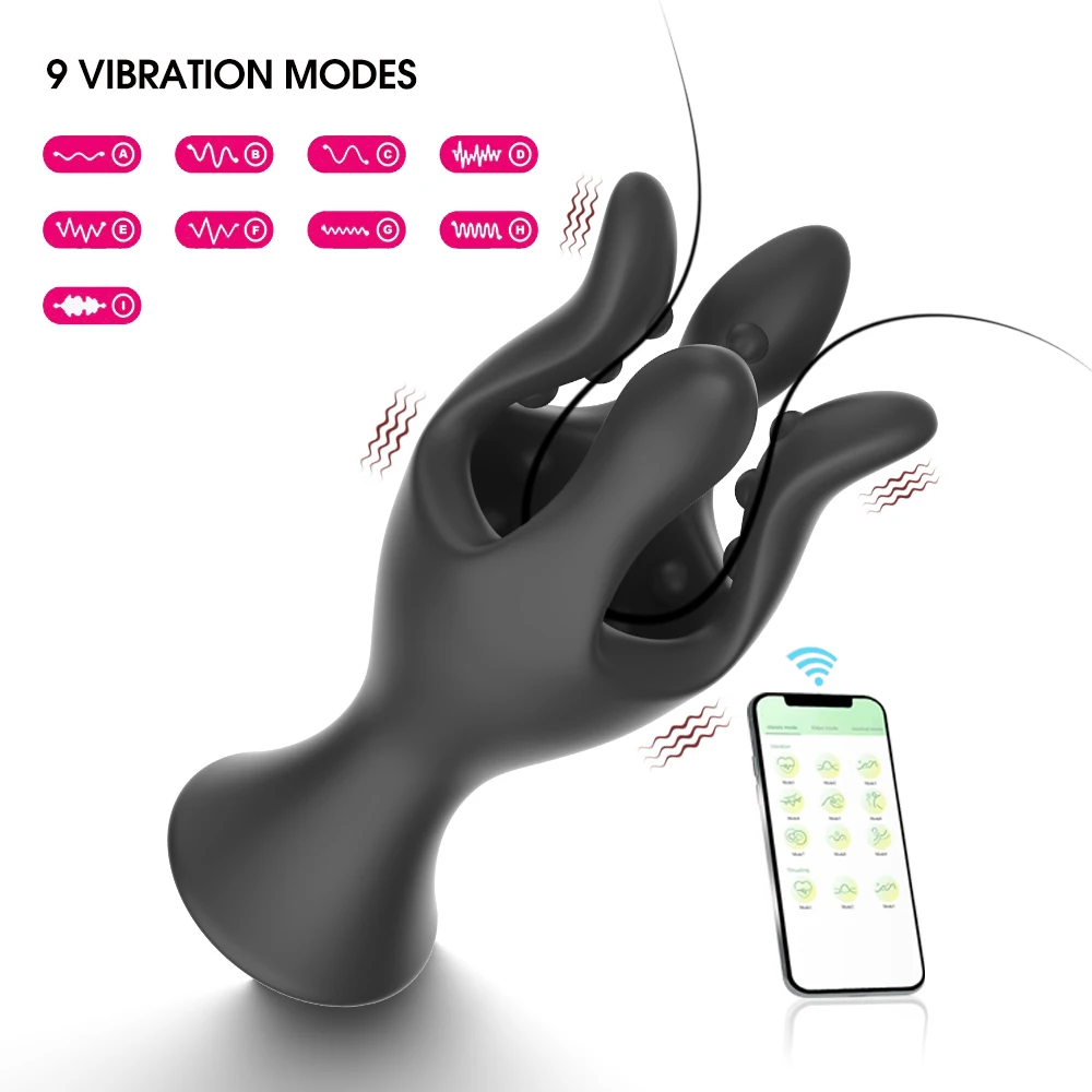 LOVE Newly Premium Men's Masturbator Medical Grade Silicone Four-claw Fish Trainer Waterproof Silicone Massager Stimulator